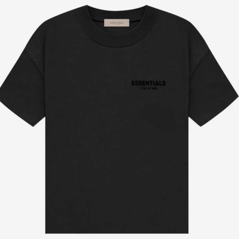 Essentials Fear of God Black T-Shirt – Size XS excellent condition front tie